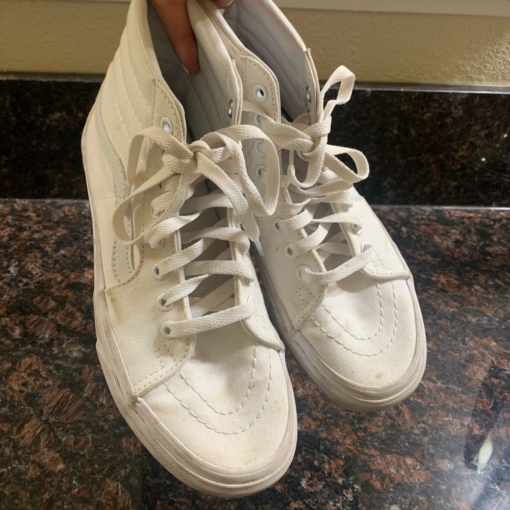 White high top Vans